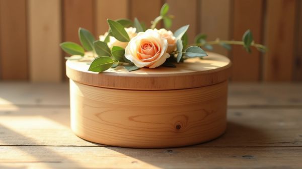 L'élégance naturelle des boîtes rondes en bois alimentaire