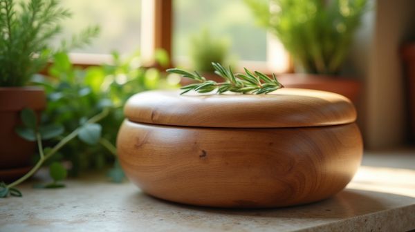 L'élégance naturelle des boîtes rondes en bois alimentaire